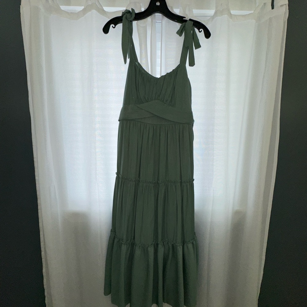 Trixxi Sage Green Midi Dress